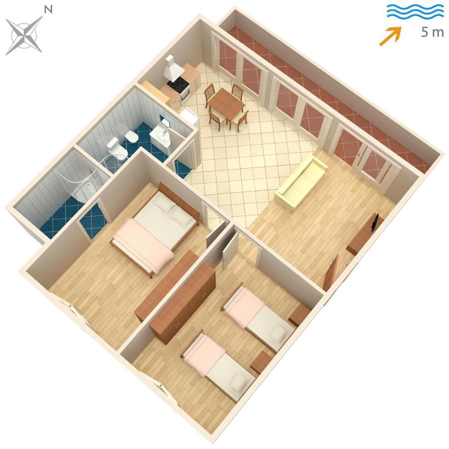 Apartments By The Sea Tkon, Pasman - 686 Bagian luar foto